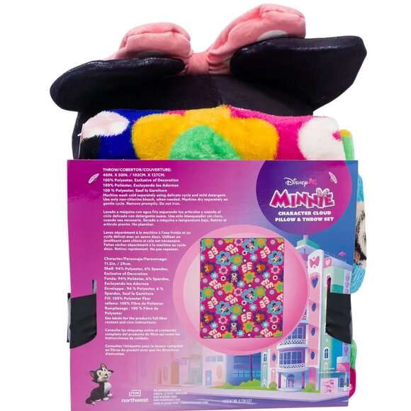 Minnie Mouse Doll Hugger Pillow and Throw Blanket Set - Picture 3 of 4